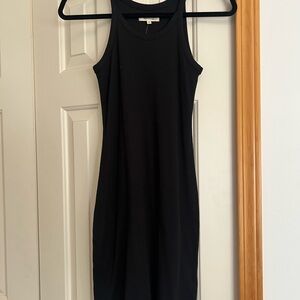 Madewell Elegant Black Sleeveless Midi Dress